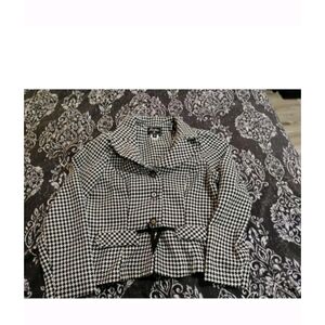 Elegant Houndstooth Women's Blazer